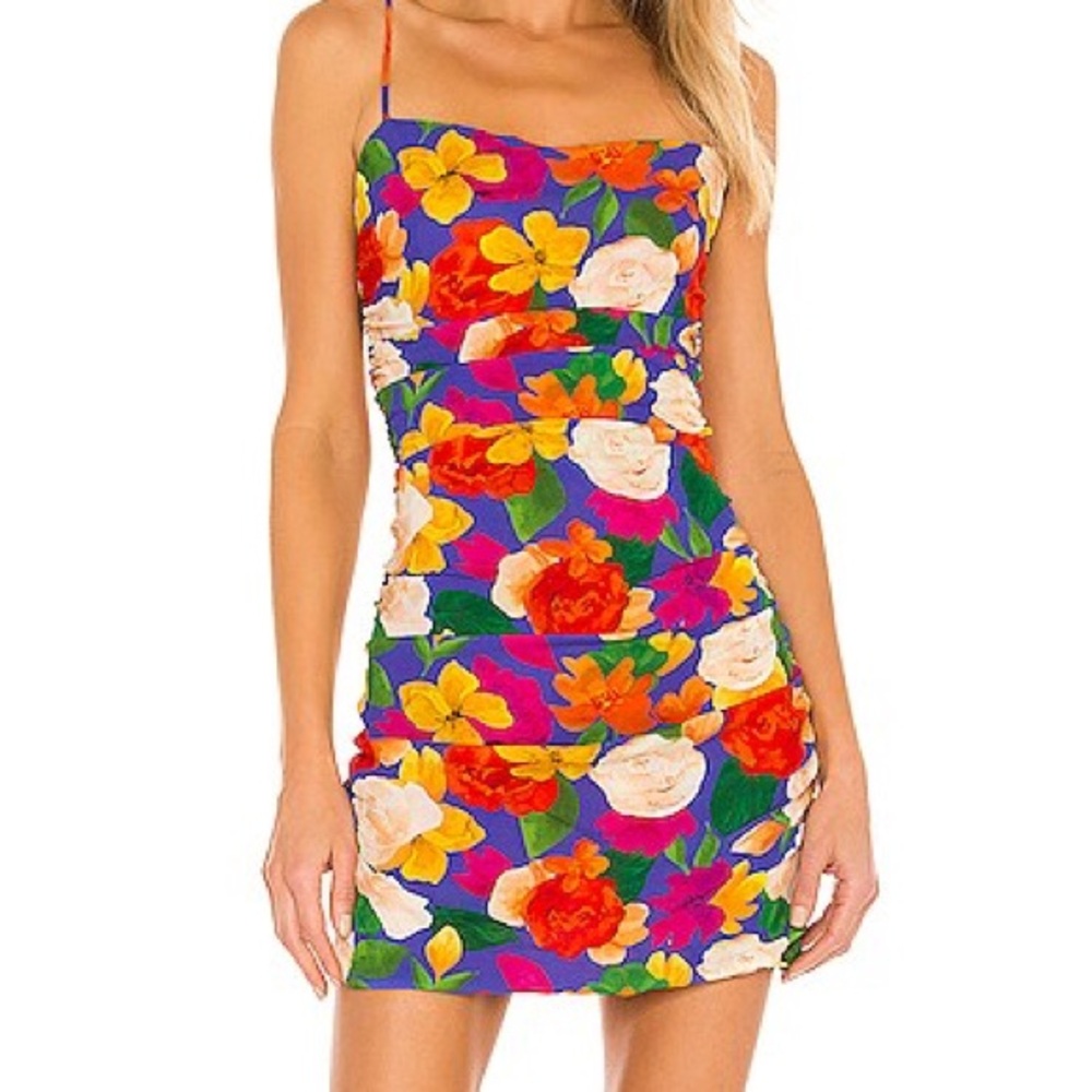 WeWoreWhat Floral Bodycon Mini Dress Spaghetti Strap